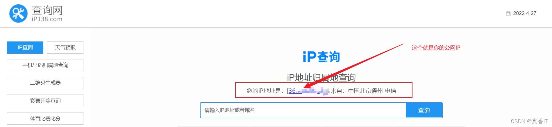 ping查询ip