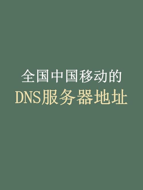 常州移动DNS地址详解