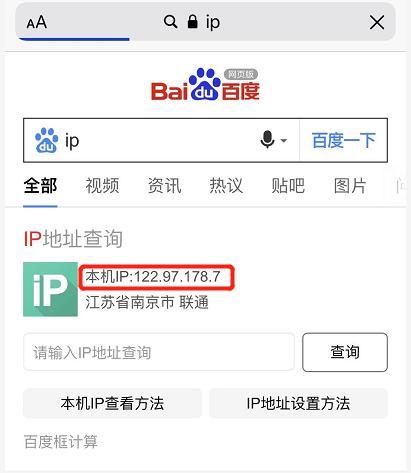 IP服务器查询