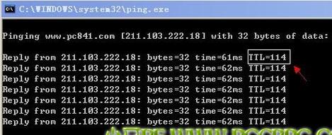 ping网速TTL值详解