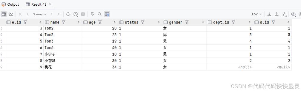 MySQL多表关联查询