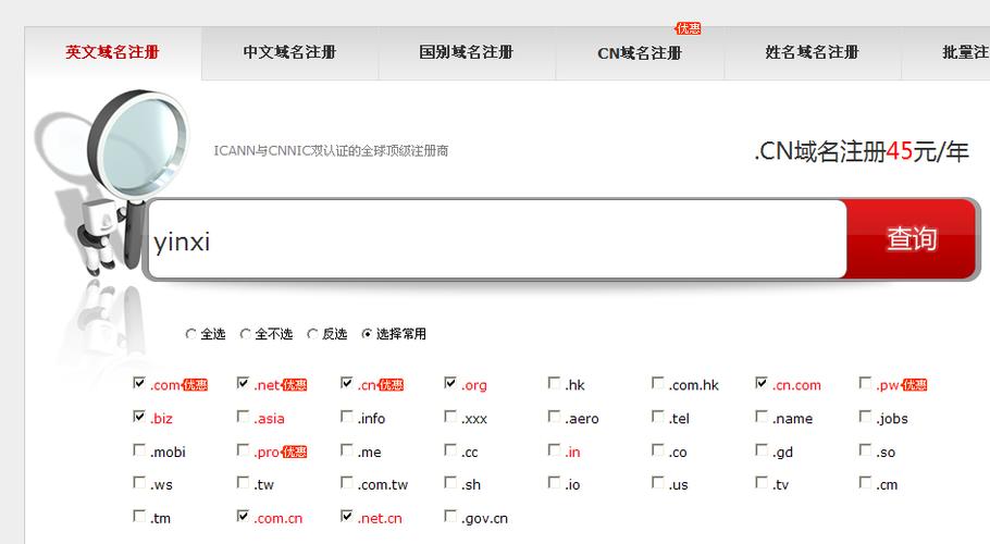 网站注册域名查询