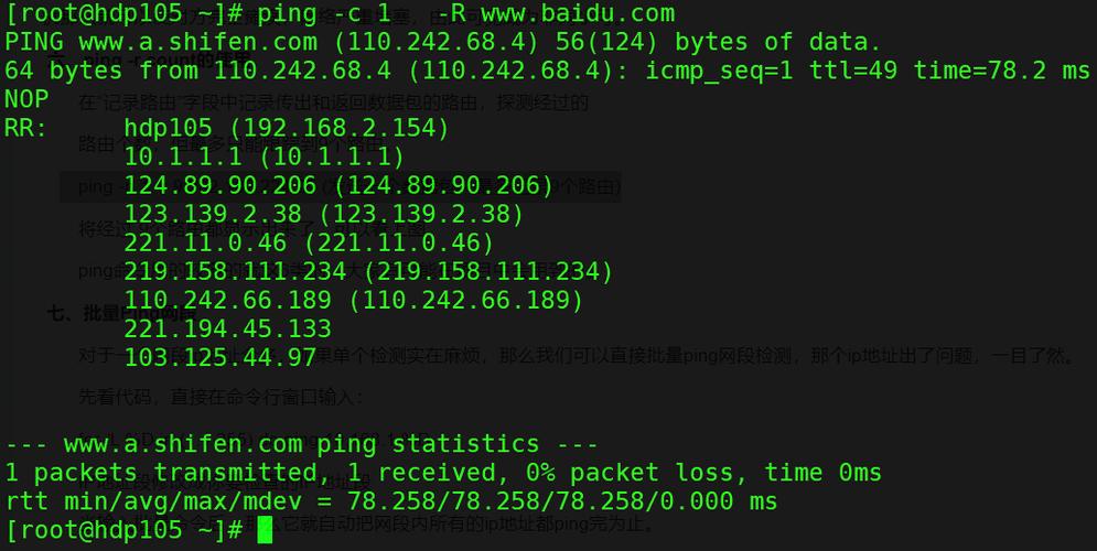 在网络诊断和测试中，ping命令是一个非常重要的工具。它不仅用于检查两台计算机之间是否可以互相通信，还可以测量数据包从一个计算机发送到另一个计算机所需的时间（即往返延迟）。本文将详细介绍如何使用ping命令，包括其基本语法、常用选项以及一些高级用法。