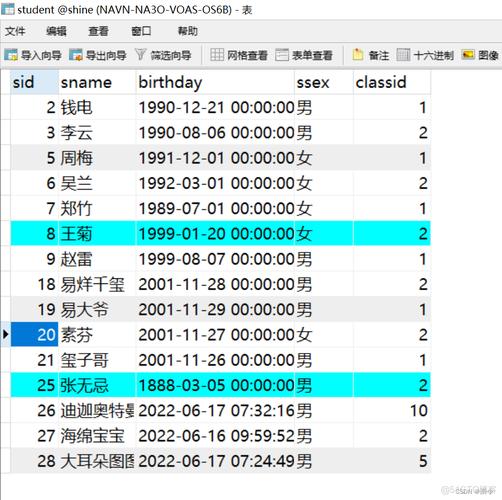 SQL语句查询数据库