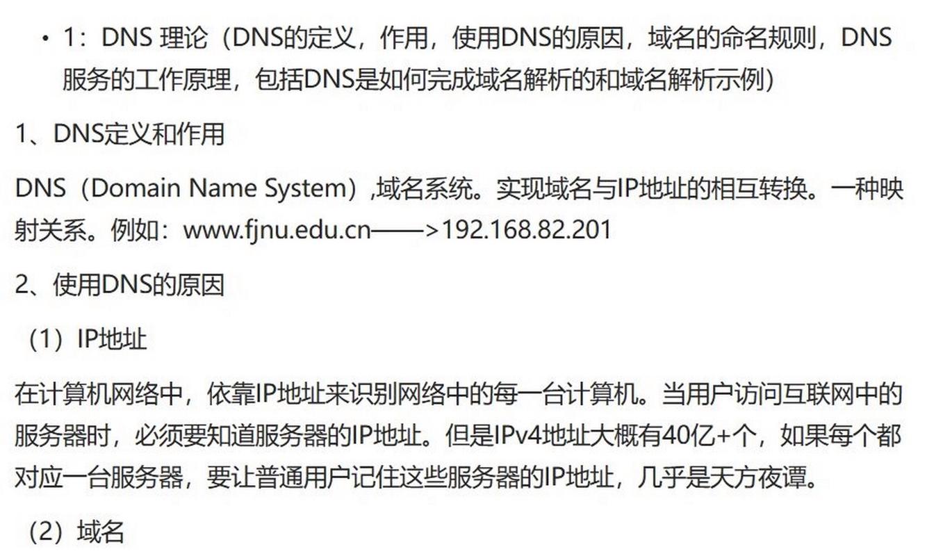 1. DNS的定义与作用