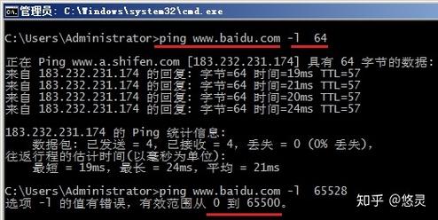 Ping TTL传输时间详解