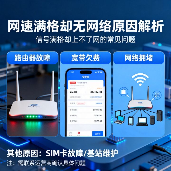 网速满格却无网络，这是什么原因？，为什么信号满格却上不了网？