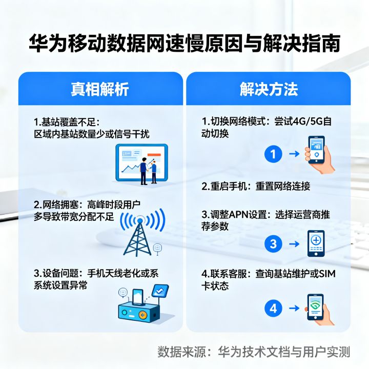 华为移动数据网速为何如此之慢？真相是什么？，华为移动数据网速慢怎么解决