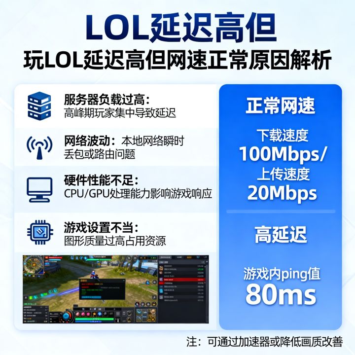 玩lol延迟网速正常怎么回事？，玩lol延迟高网速正常原因