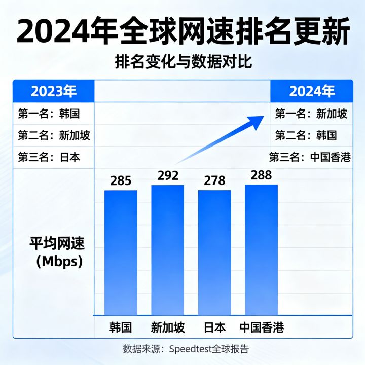 全球网速排名更新情况如何,2024年全球网速排名有哪些变化 全球网速排名更新情况如何,2024年全球网速排名有哪些变化