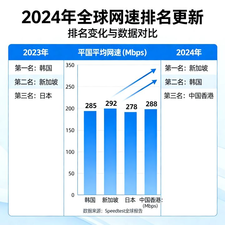 全球网速排名更新情况如何,2024年全球网速排名有哪些变化 全球网速排名更新情况如何,2024年全球网速排名有哪些变化