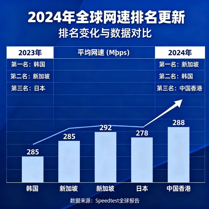 全球网速排名更新情况如何,2024年全球网速排名有哪些变化 全球网速排名更新情况如何,2024年全球网速排名有哪些变化