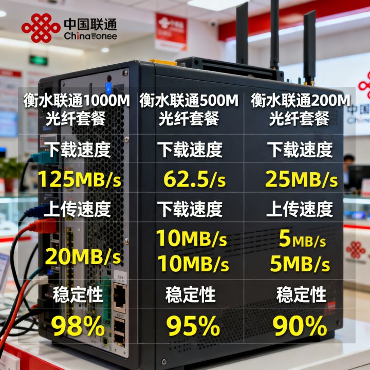 衡水联通哪个网速最好，衡水联通哪款宽带套餐网速最快最稳定