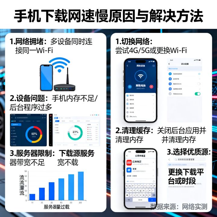 手机下载网速慢怎么解决，手机下载速度慢是什么原因？