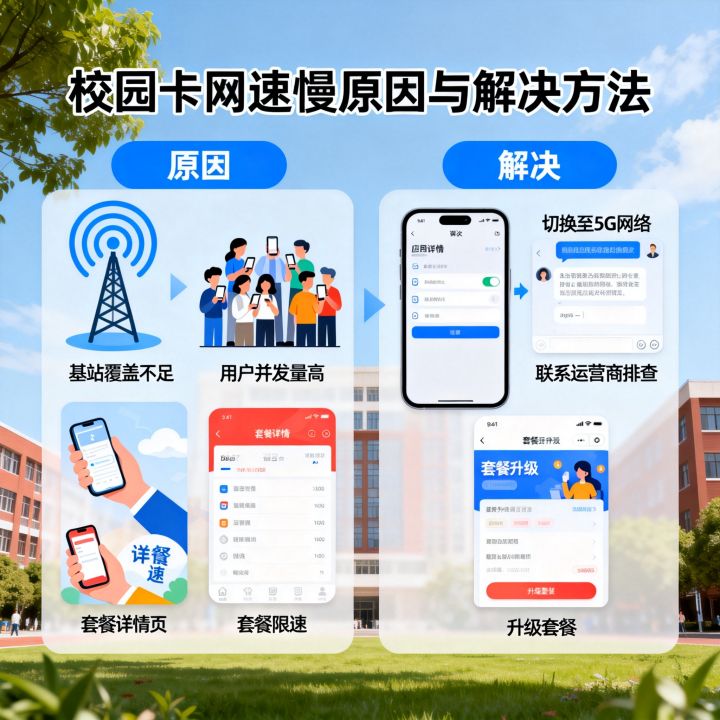 校园卡网速为什么这么慢，校园卡网速慢怎么解决？