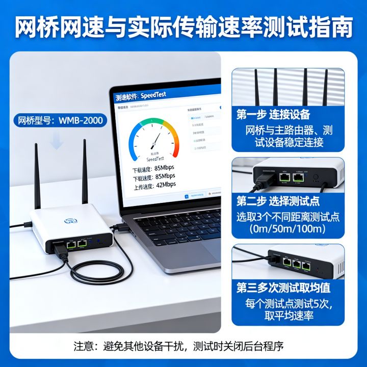 网桥网速达到多少，实际传输速率怎么测才准？