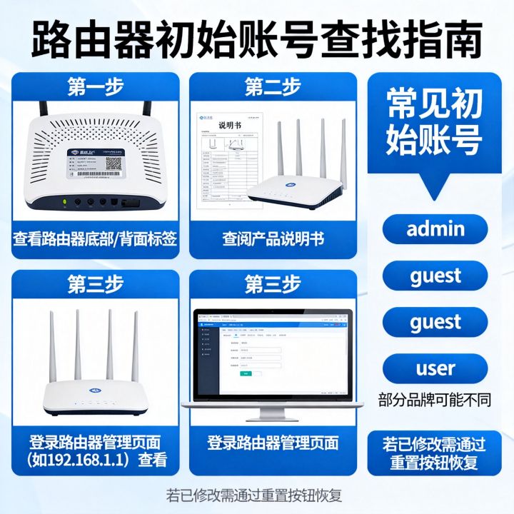 路由器初始账号是什么？怎么查找路由器初始账号？