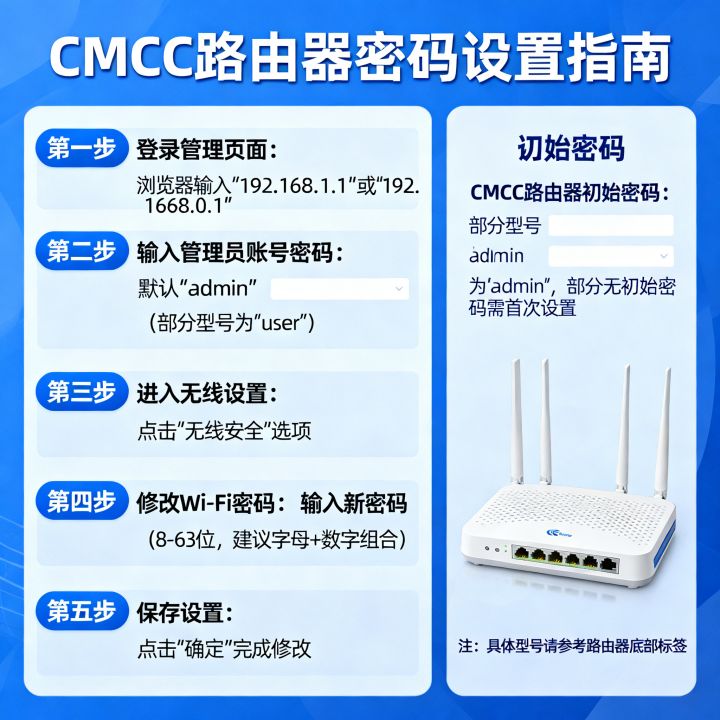 cmcc路由器密码怎么设置，cmcc路由器初始密码是多少？