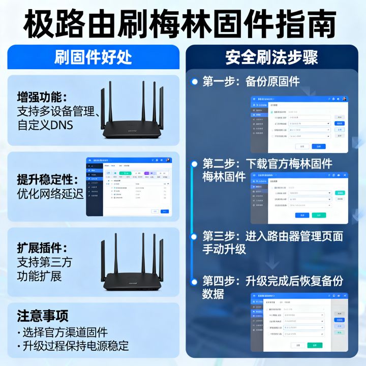 极路由刷梅林固件到底有什么好处，怎么刷最安全？