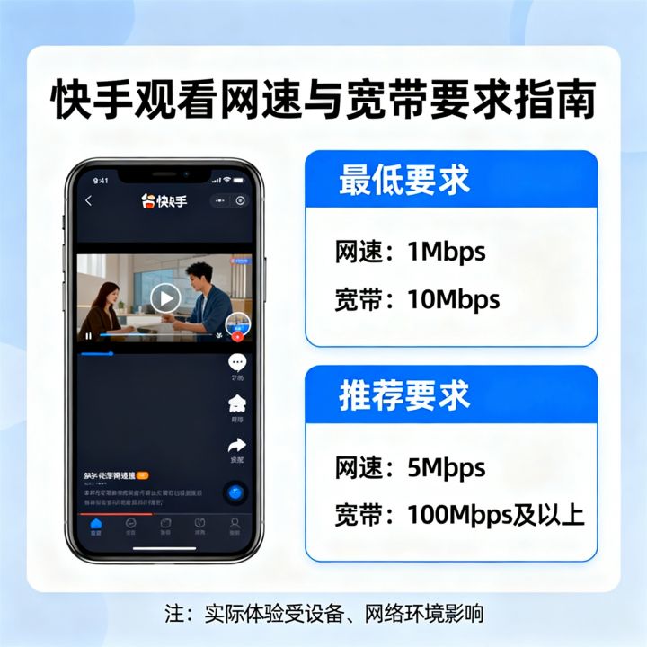 多少网速可以看快手，家里宽带多少兆刷快手不卡