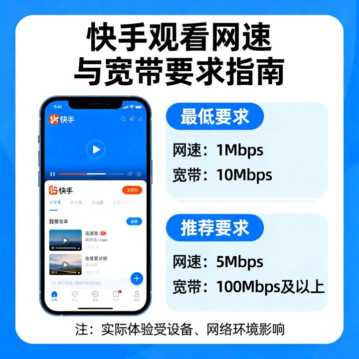多少网速可以看快手，家里宽带多少兆刷快手不卡