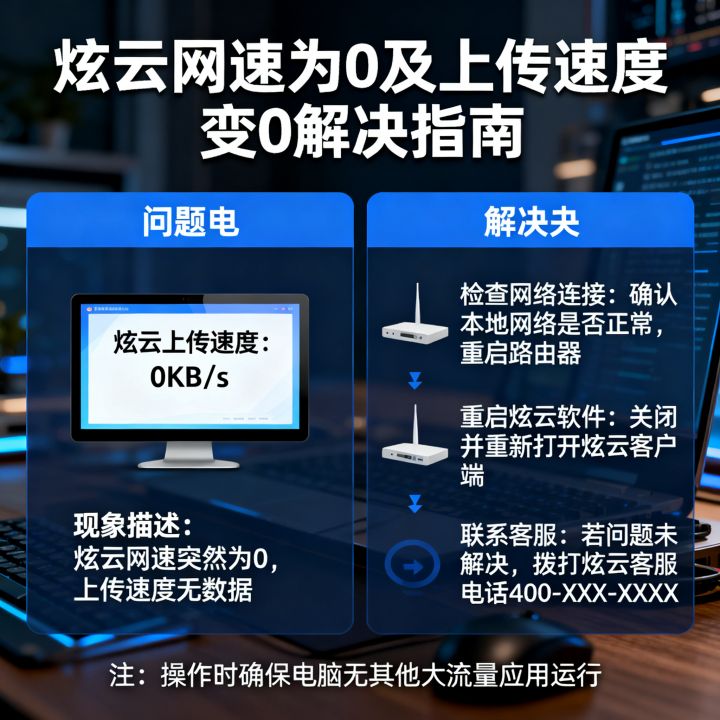 炫云网速是0怎么回事，炫云上传速度突然变0怎么解决