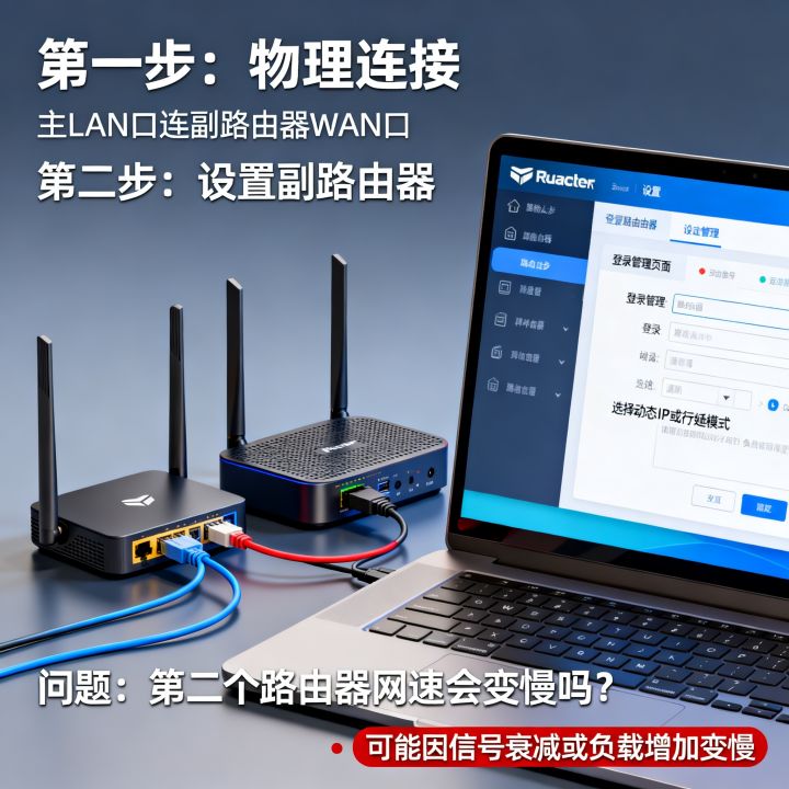 路由器连路由器怎么设置，第二个路由器网速会变慢吗