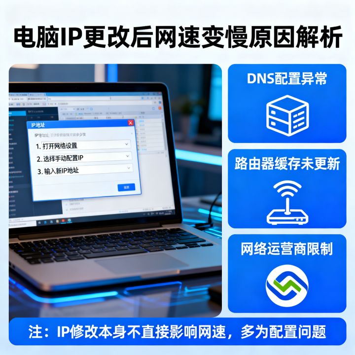 电脑ip更改后网速变慢怎么回事？ip地址修改会影响网速吗