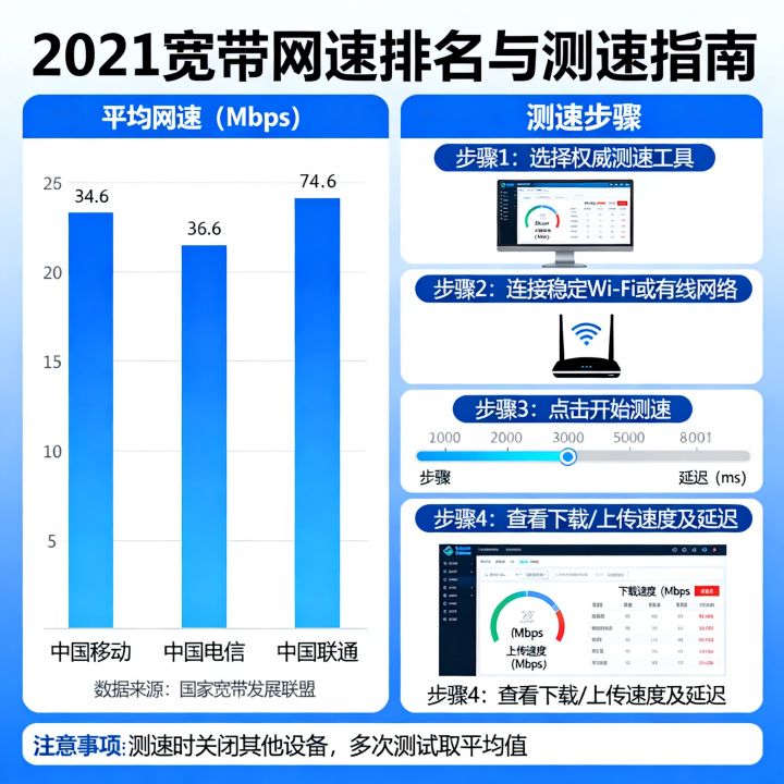 2021宽带网速排名哪家快？宽带测速结果怎么看
