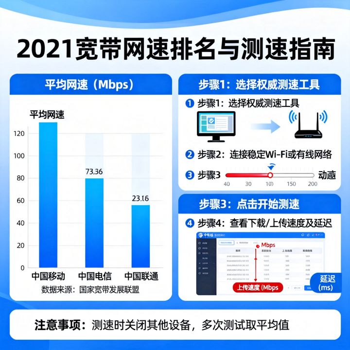 2021宽带网速排名哪家快？宽带测速结果怎么看