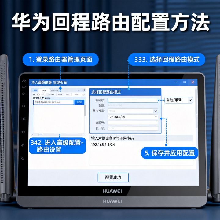 华为回程路由怎么配置？华为回程路由配置方法