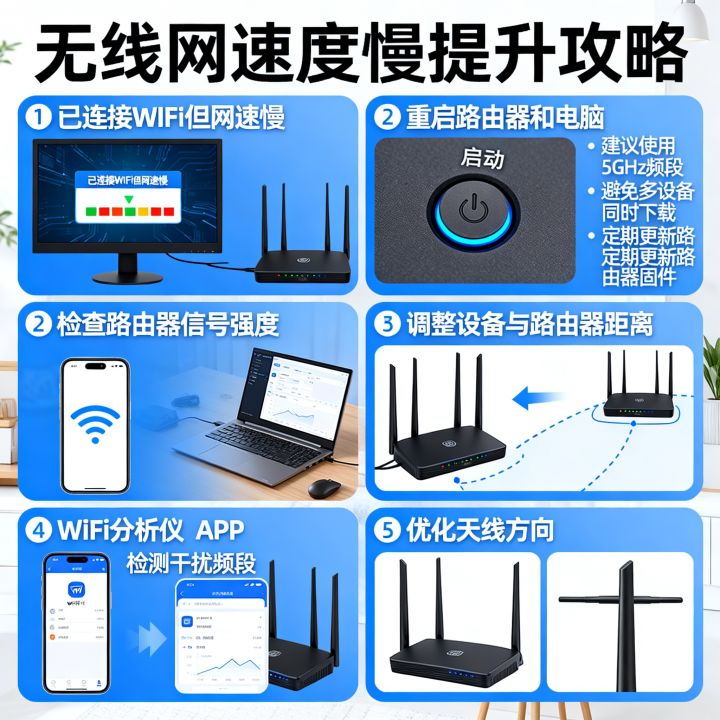电脑连上无线网却网速很慢怎么办，无线网络速度慢，如何提升网速