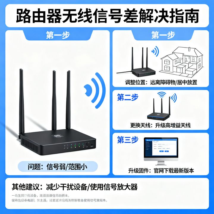 路由器无线接收信号差怎么解决,无线接收范围小? 路由器无线接收信号差怎么解决,无线接收范围小?
