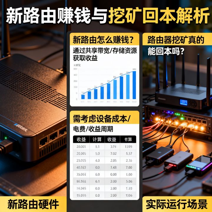 新路由怎么赚钱？路由器挖矿真的能回本吗？