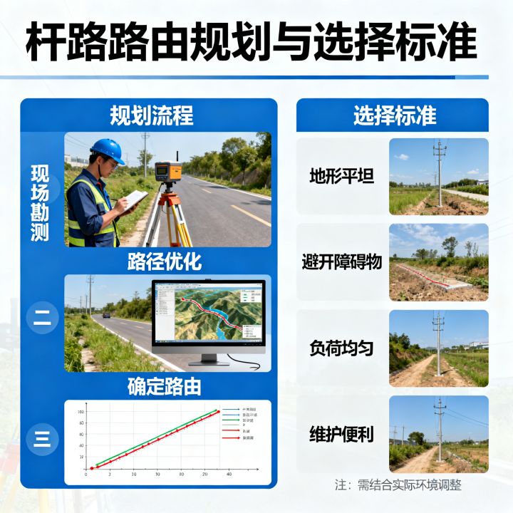 杆路路由怎么规划？杆路路由选择标准是什么