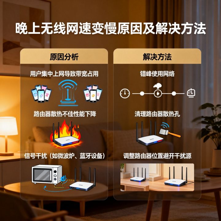 晚上无线网速为什么突然变慢，晚上网速慢怎么解决