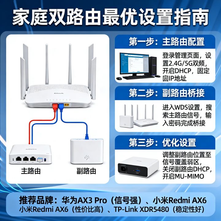 家庭双路由怎么设置网速最快，双路由器串联哪个牌子好