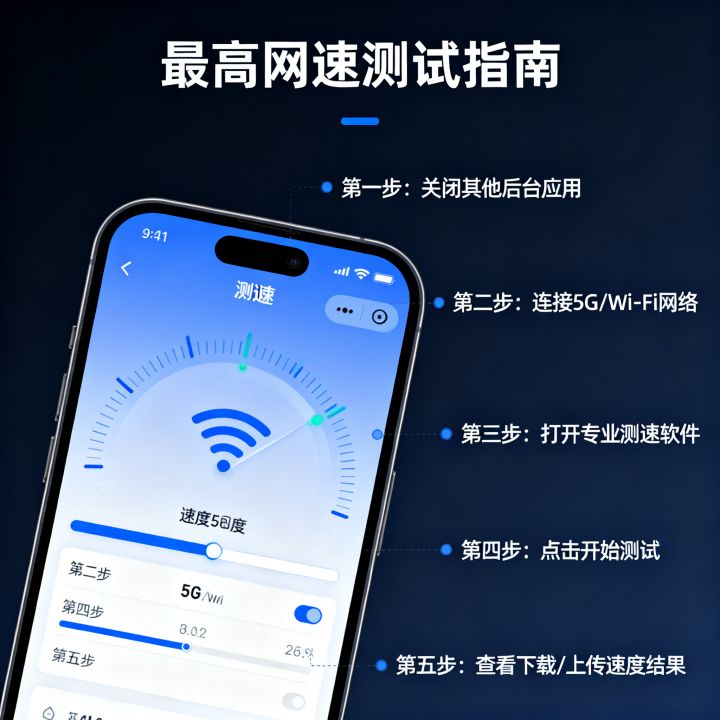 手机怎么测试最高网速，手机网速测试最快方法是什么