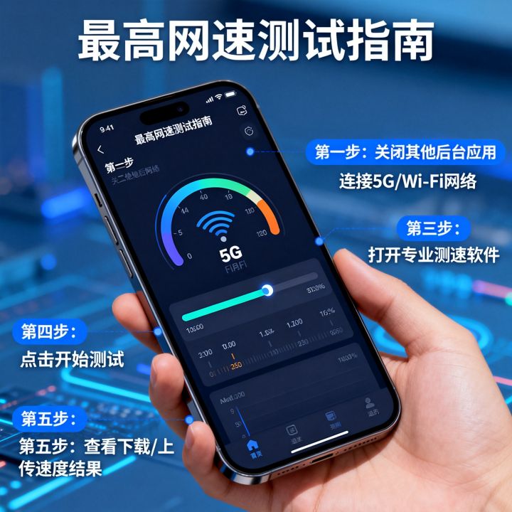 手机怎么测试最高网速，手机网速测试最快方法是什么