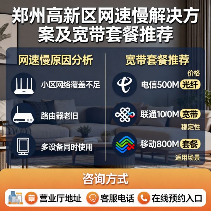 郑州高新区的网速太慢怎么办，宽带套餐哪个好