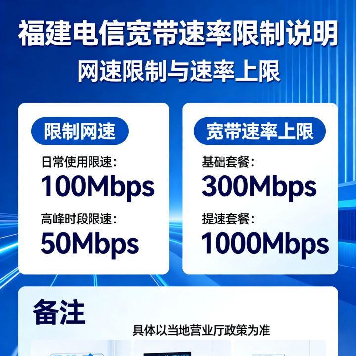 福建电信限制网速多少，宽带速率上限是多少？