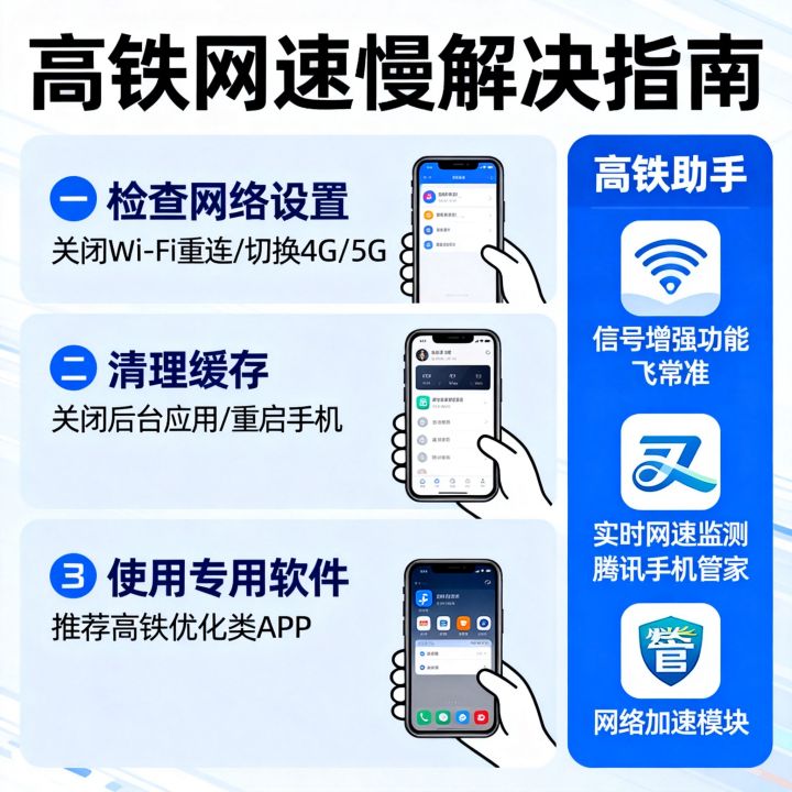 高铁网速慢怎么解决？高铁网速软件下载哪个最好用？