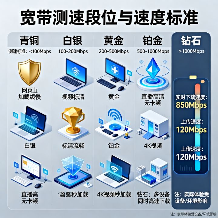 你网速有段位嘛，宽带测速多少算快？