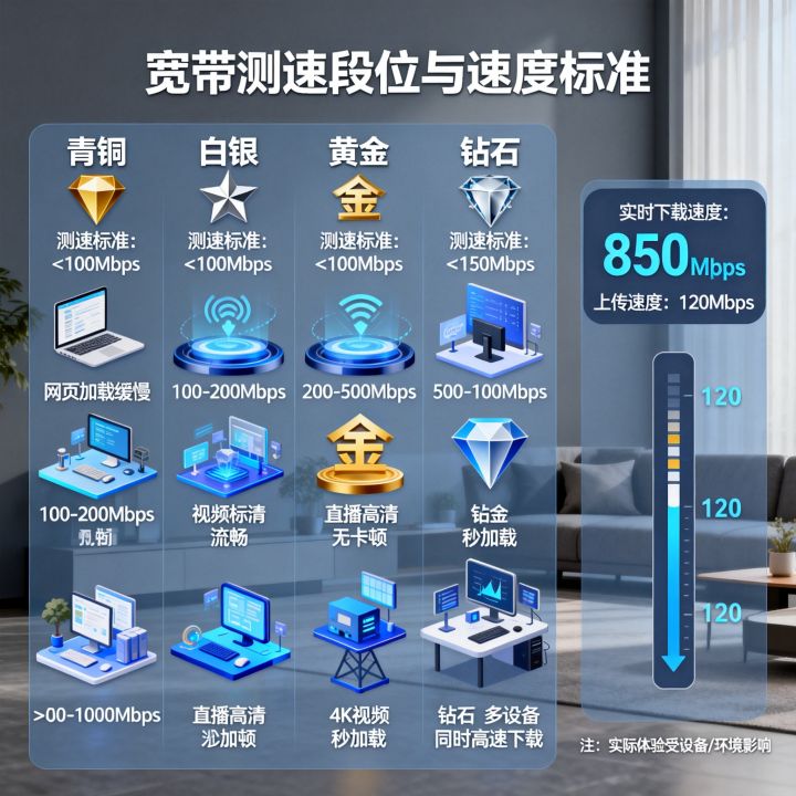 你网速有段位嘛，宽带测速多少算快？