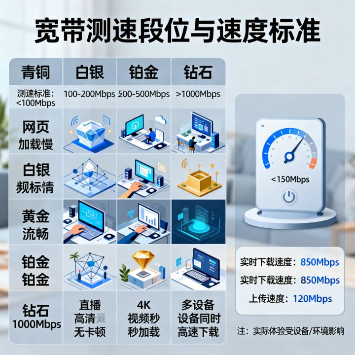 你网速有段位嘛，宽带测速多少算快？