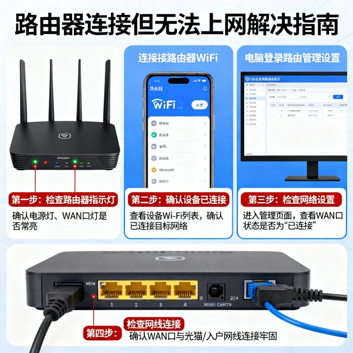 路由器无线网络连接上但上不了网怎么办，路由器连上没网怎么回事？