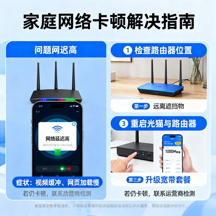 网速老是卡怎么处理，家里网络不稳定怎么办