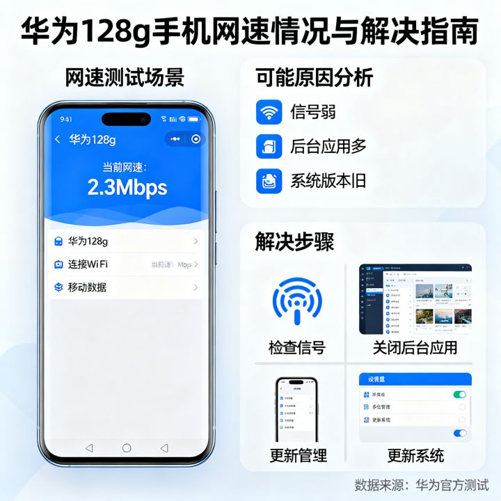 华为128g网速怎么样？华为128g手机网速慢怎么办？