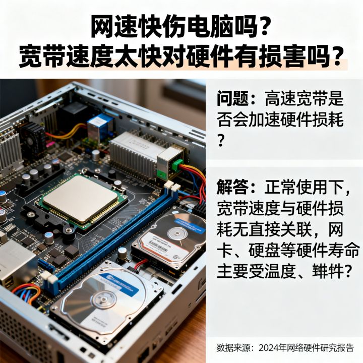 网速快伤电脑吗,宽带速度太快对硬件有损害吗? 网速快伤电脑吗,宽带速度太快对硬件有损害吗?