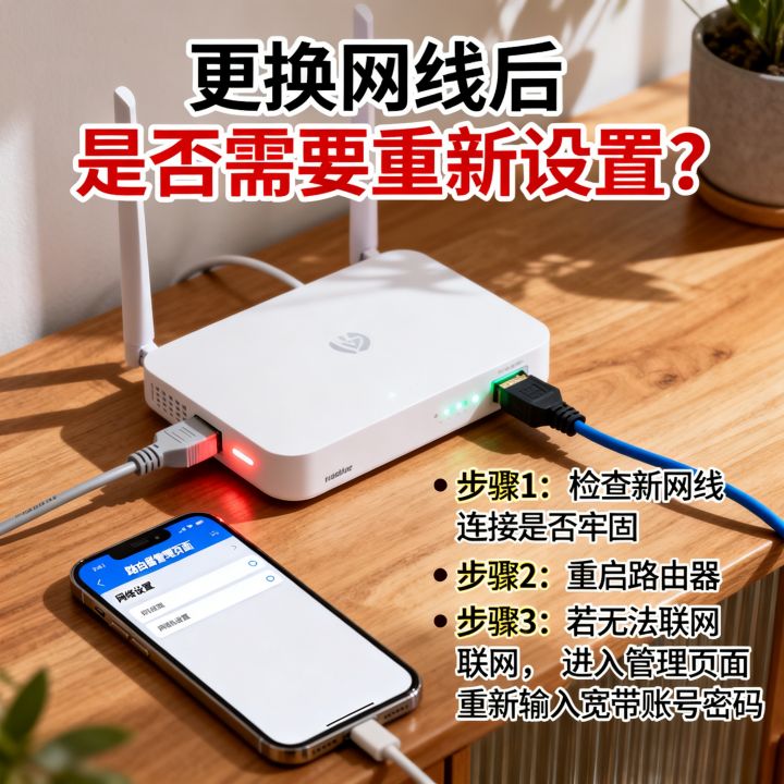 路由器换网线了需要重新设置吗 路由器换网线了需要重新设置吗
